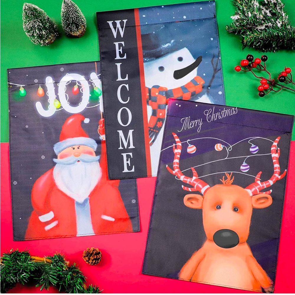 Christmas Garden Flag Set of 3
